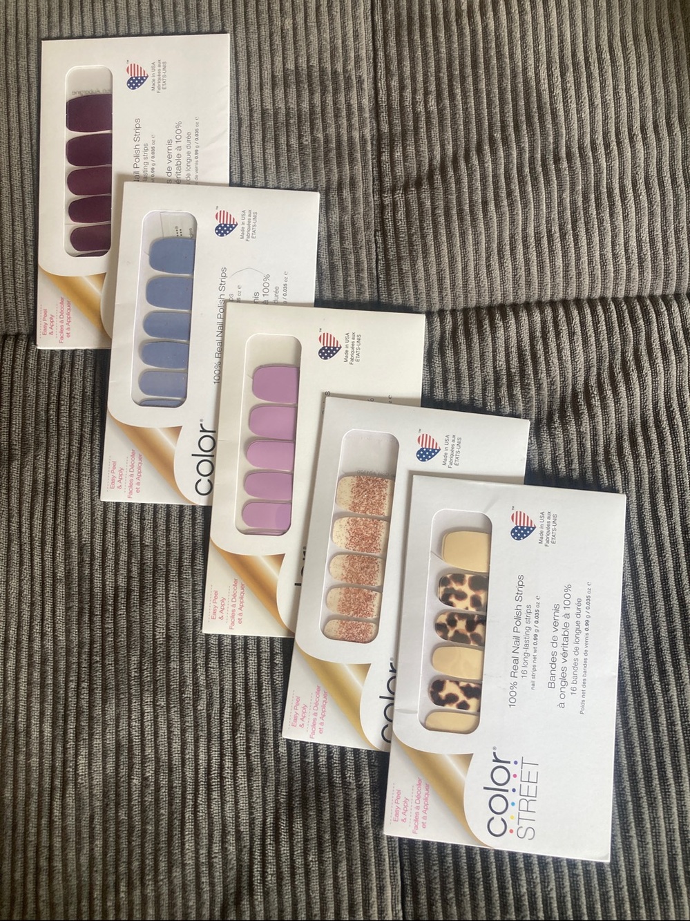 Five Sets of unopened Color Street Nail Polish Strips